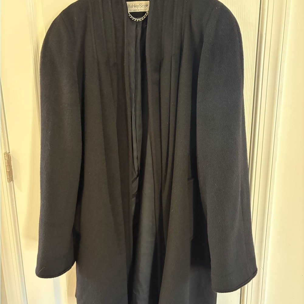 Dark Academia Ashley Scott Women's Black Coat Grunge Whimsigoth Grandmacore